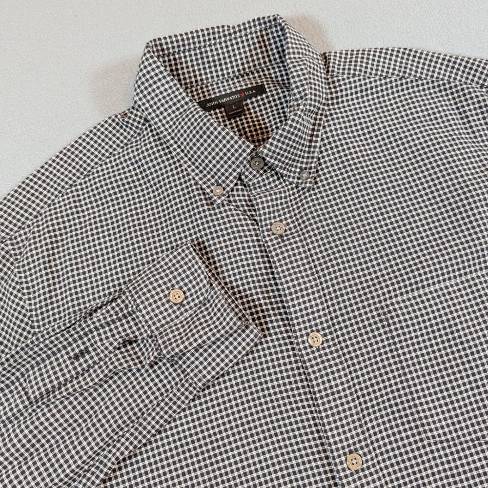 John Varvatos USA Mens Button Down Shirt Long Sleeve Size‎ Large Peace Sign